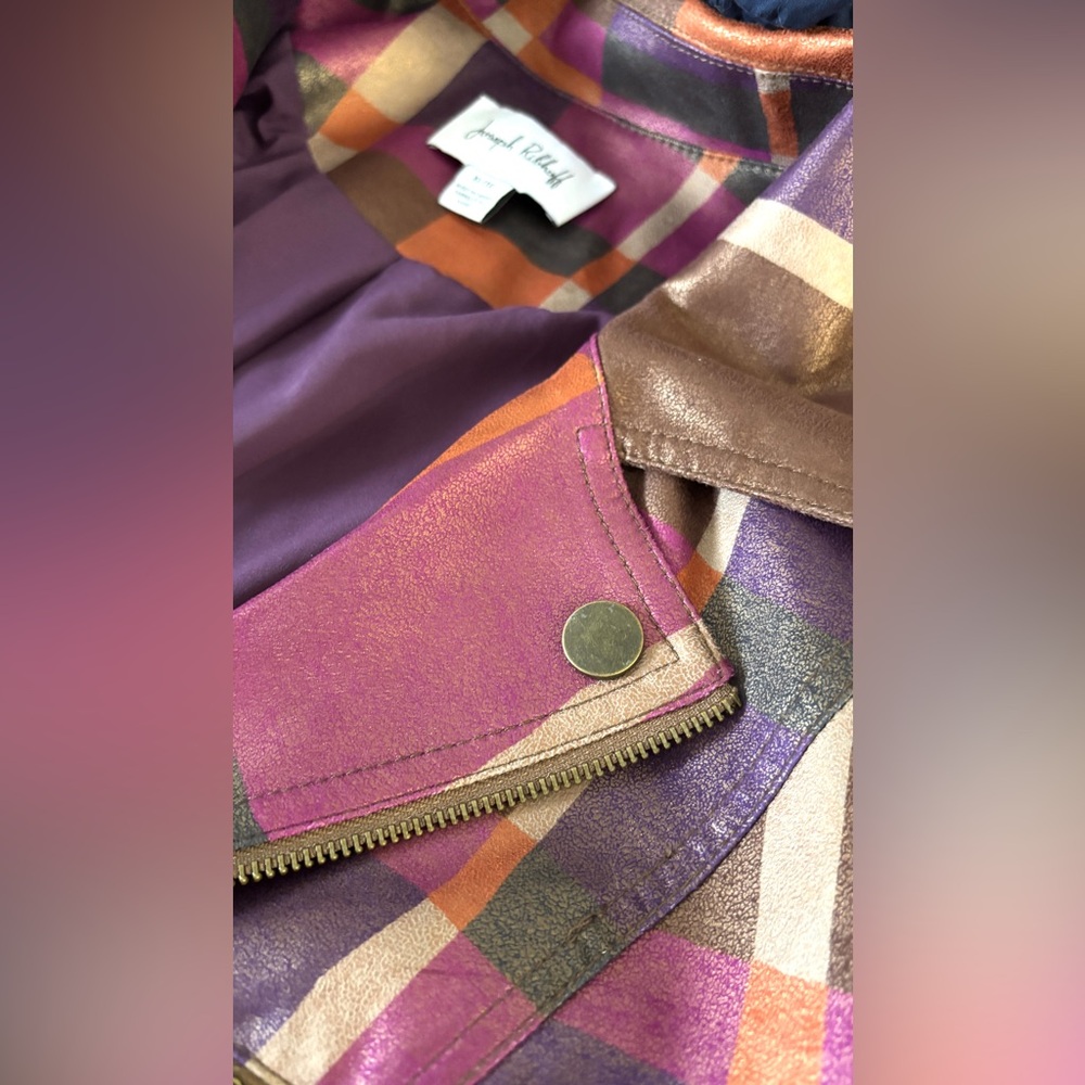 Joseph Ribkoff Multicolor Plaid Jacket - Picture 11 of 15